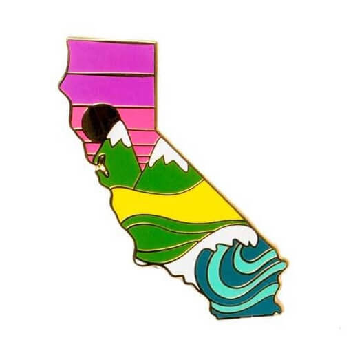 California Enamel Pin