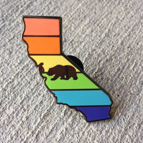 California Gay Pride State Pride Hard Enamel Pin