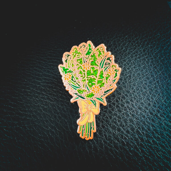 Weed Bouquet Pin - Copper