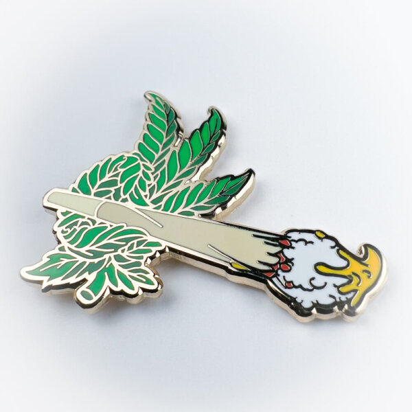 Paint & Puff Weed Pin - Green