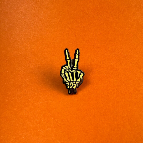 Peace Out Sign Enamel Pin