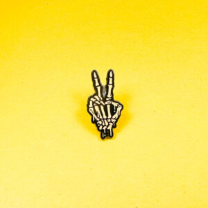 Peace Out Sign Enamel Pin