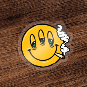 Higher Vibes Smiley Face Sticker