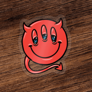 Devil Smiley Face Sticker