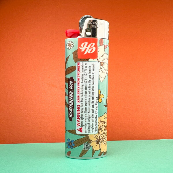 Weed Floral Classic Bic Lighter