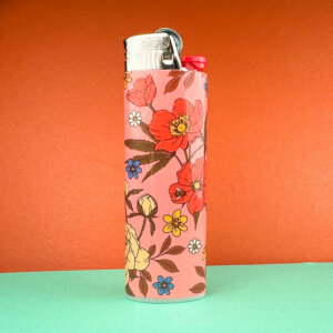 420 Floral Classic Bic Lighter