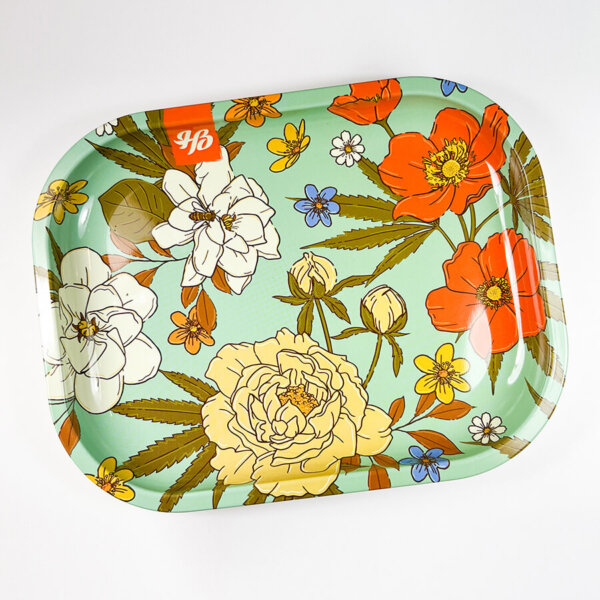 420 Floral Rolling Tray