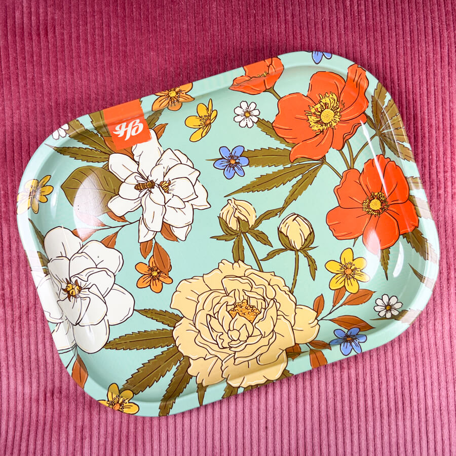 Weed Floral Rolling Tray - Higher Blend