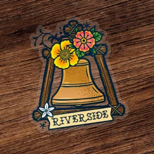Riverside Floral Raincross Transparent Sticker