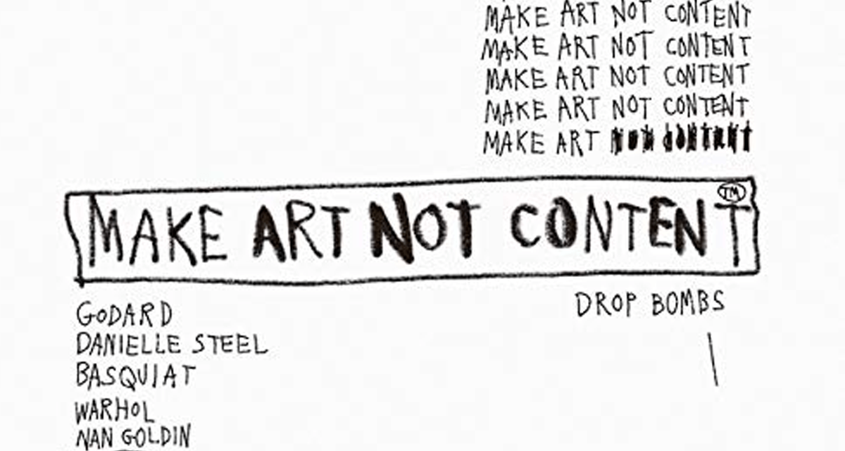 Podcast for Creatives - Make Art Not Content